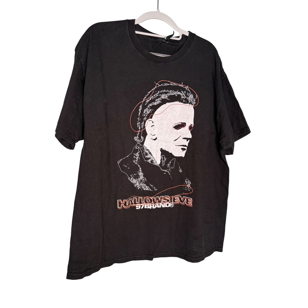 Hallows Eve 97 Brand Michael Myers Halloween graphic horror tshirt‎